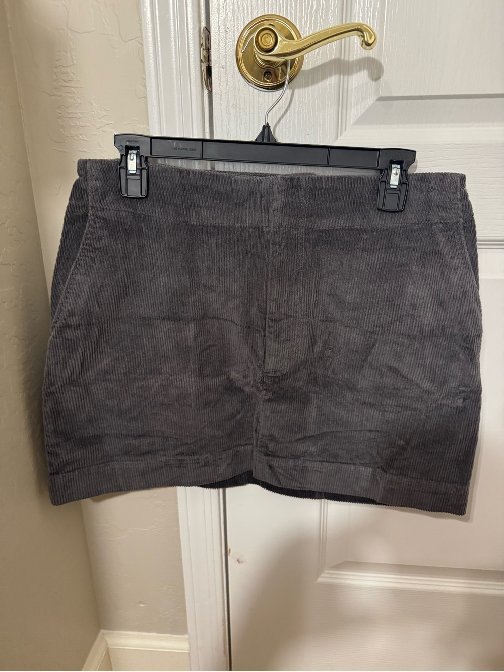 Treasure & Bond Charcoal Corduroy Mini Skirt